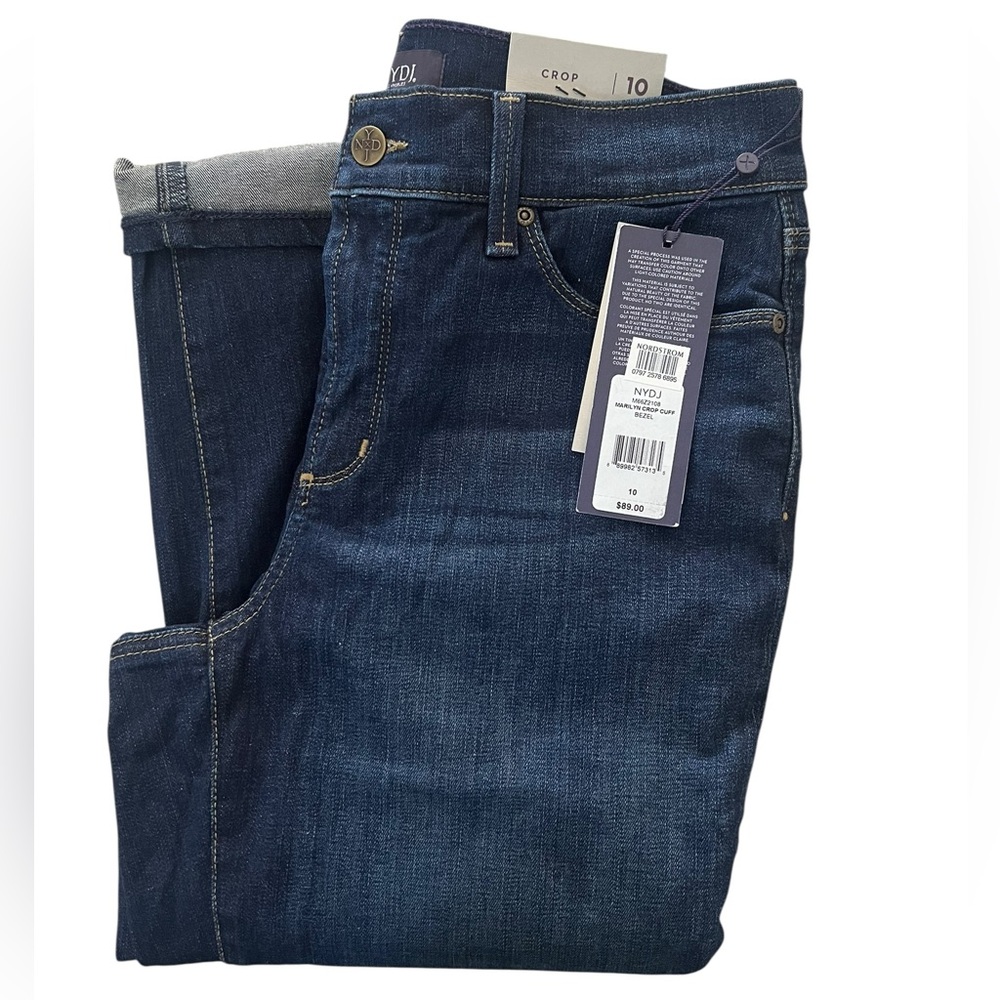 NYDJ NWT Marilyn Crop cuff bezel Jean size 10 - Picture 6 of 8